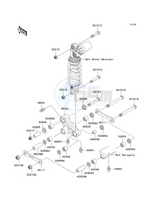 ZX 600 M [NINJA ZX-6RR] (M1) [NINJA ZX-6RR] drawing REAR SUSPENSION