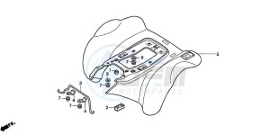 TRX300EX SPORTRAX 300EX drawing REAR FENDER