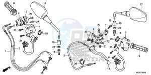 NC700SAC drawing HANDLE LEVER/ SWITCH/ CABLE (NC700S/ SA)