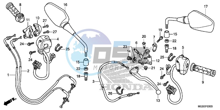 HANDLE LEVER/ SWITCH/ CABLE (NC700S/ SA)