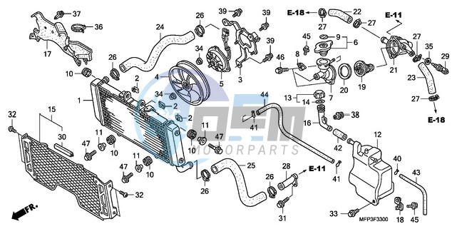 RADIATOR (CB1300/CB1300S)