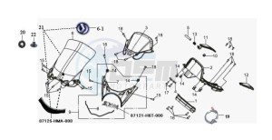 GTS 250 EURO 2 drawing WINDSCREEN - HANDLEBAR COVER