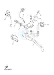 WR250F (2GB7 2GB8 2GB9) drawing HANDLE SWITCH & LEVER