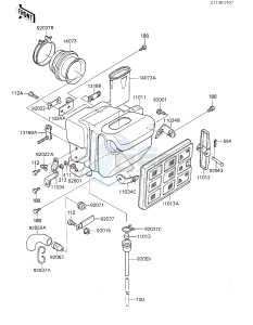 KL 250 C [KLR250] (C1-C2) [KLR250] drawing AIR CLEANER