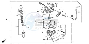 CRF100F drawing CARBURETOR (CRF100F)