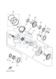 YFM700FWAD YFM70GPLG GRIZZLY 700 EPS (B317) drawing CRANKSHAFT & PISTON