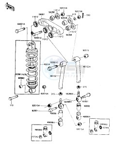 KDX 175 A [KDX175] (A2-A3) [KDX175] drawing REAR SUSPENSION_SHOCK ABSORBER -- 81-82 A2_A3- -