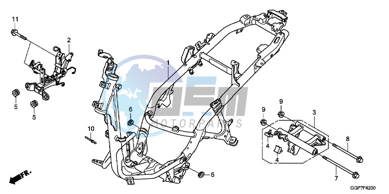 FRAME BODY (NSC50/MPD/WH)