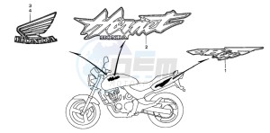 CB600F2 HORNET S drawing MARK (1)