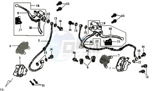 JOYRIDE 125 drawing BRAKE CALIPER / BRAKE LEVER