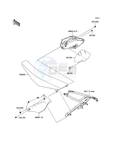 KX250F KX250ZEF EU drawing Side Covers