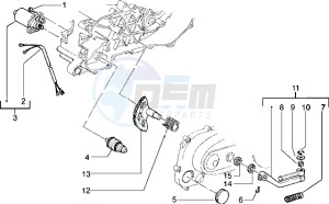 Typhoon 50 drawing Starting motor-starter lever