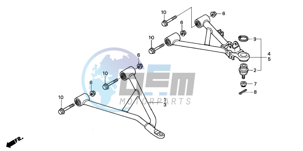 FRONT ARM (TRX350TM/TE)