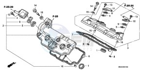 VFR1200FD VFR1200F UK - (E) drawing CYLINDER HEAD COVER