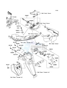 ER-6f ABS EX650B7F GB XX (EU ME A(FRICA) drawing Taillight(s)