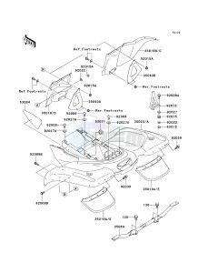 KVF 360 A [PARAIRIE 360 4X4] (A1-A3) PRAIRIE 360 4X4] drawing REAR FENDER-- S- -