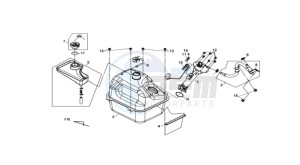 MAXSYM 400 EFI drawing FUEL TANK - FUEL CUT