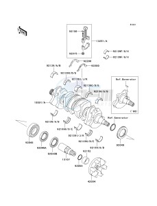 JT 1500 A [STX-15F] (A6F-A9F) A6F drawing CRANKSHAFT