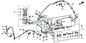 GL1500A GOLDWING ASPENCADE drawing REAR BRAKE MASTER CYLINDER