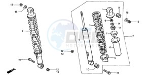 TRX350 FOURTRAX drawing REAR CUSHION