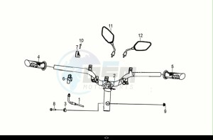 SYMPHONY 50 (XF05W1-EU) (E5) (M1) drawing CABLE - SWITCH - HANDLE LEVER