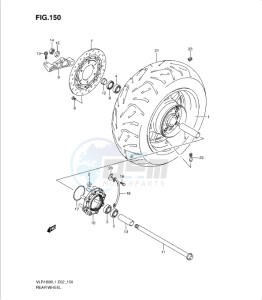 VLR1800 drawing REAR WHEEL (VLR1800TL1 E19)