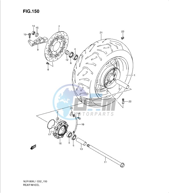 REAR WHEEL (VLR1800TL1 E19)