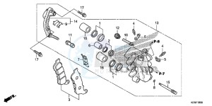 SH125SE SH125S UK - (E) drawing FRONT BRAKE CALIPER