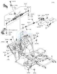 MULE SX 4x4 KAF400HHF EU drawing Frame