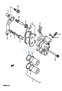 RM250 1988 drawing FRONT CALIPER