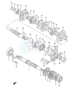 GZ125 (W-X-Y) drawing TRANSMISSION