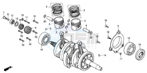 CB250 TWO FIFTY drawing CRANKSHAFT/PISTON