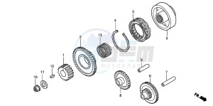 XL125V VARADERO drawing STARTING CLUTCH