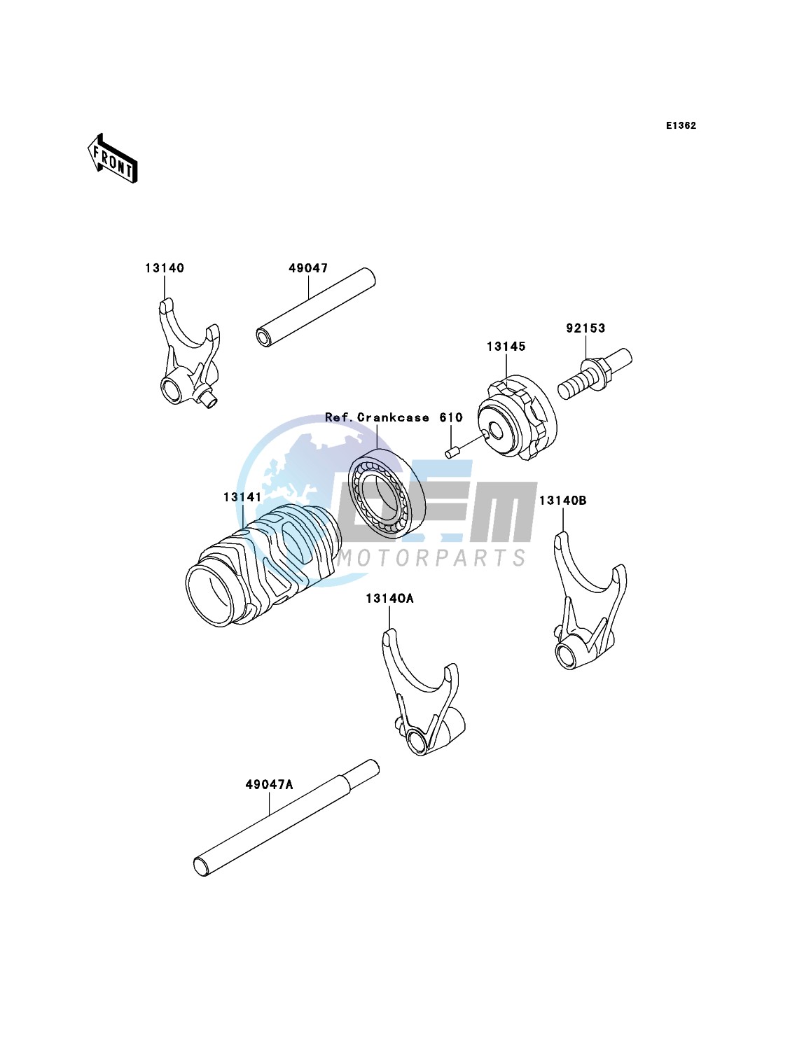 Gear Change Drum/Shift Fork(s)