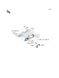 KFX450R KSF450BEF EU drawing Reflectors(EU)