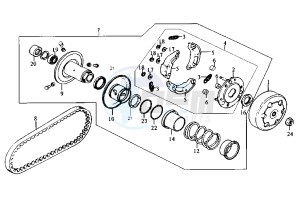 CINDERELLA - 100 cc drawing DRIVEN PULLEY