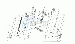 Tuareg Rally 50 drawing Front fork IM A