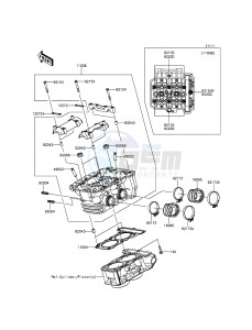 NINJA 300 ABS EX300BEF XX (EU ME A(FRICA) drawing Cylinder Head