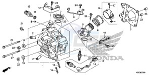 SH125DG SH125D E drawing CYLINDER HEAD