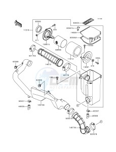 KVF 400 B [PRAIRIE 400] (B1) [PRAIRIE 400] drawing AIR CLEANER