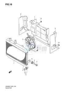 AN400 (E2) Burgman drawing RADIATOR