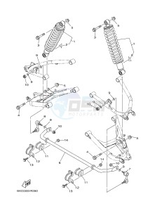 YXM700E YXM70VPHJ VIKING EPS HUNTER (B5FA) drawing REAR SUSPENSION