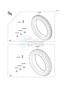 KLE 650 A [VERSYS] (9F-9F) A8F drawing TIRES