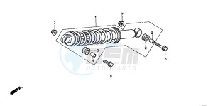 XR50R drawing REAR CUSHION