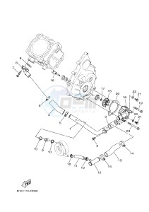 YFM700FWB KODIAK 700 KODIAK 700 (B16J) drawing WATER PUMP