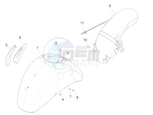 GTS 150 4T 3V IE ABS E4 (EMEA) drawing Wheel housing - Mudguard