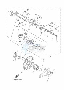 YFM700R (BCX7) drawing REAR BRAKE CALIPER