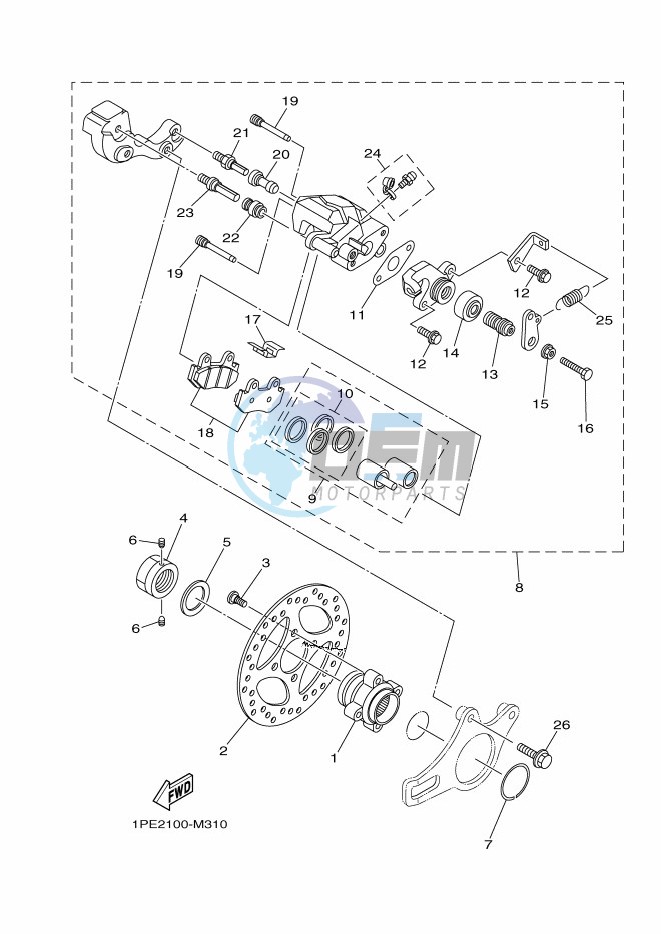 REAR BRAKE CALIPER