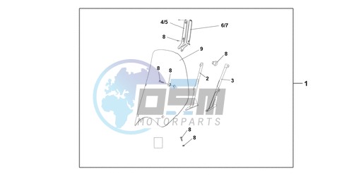 HIGH WINDSCREEN (WITHOUT KNUCKLE VISORS)