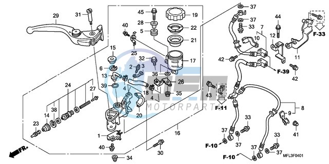 FR. BRAKE MASTER CYLINDER (CBR1000RA)